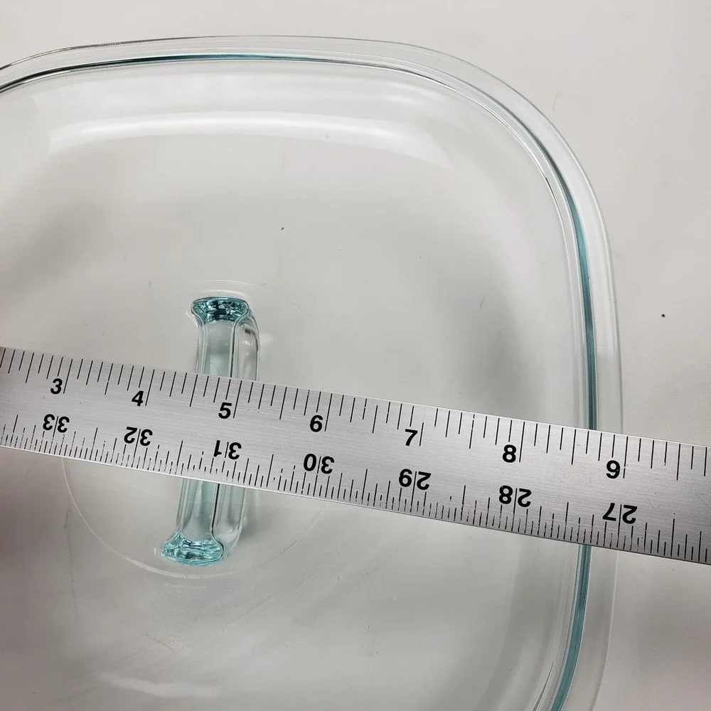 Pyrex 680C Clear Glass Replacement Lid for 2 Quart Square Casserole Dish 9.5in